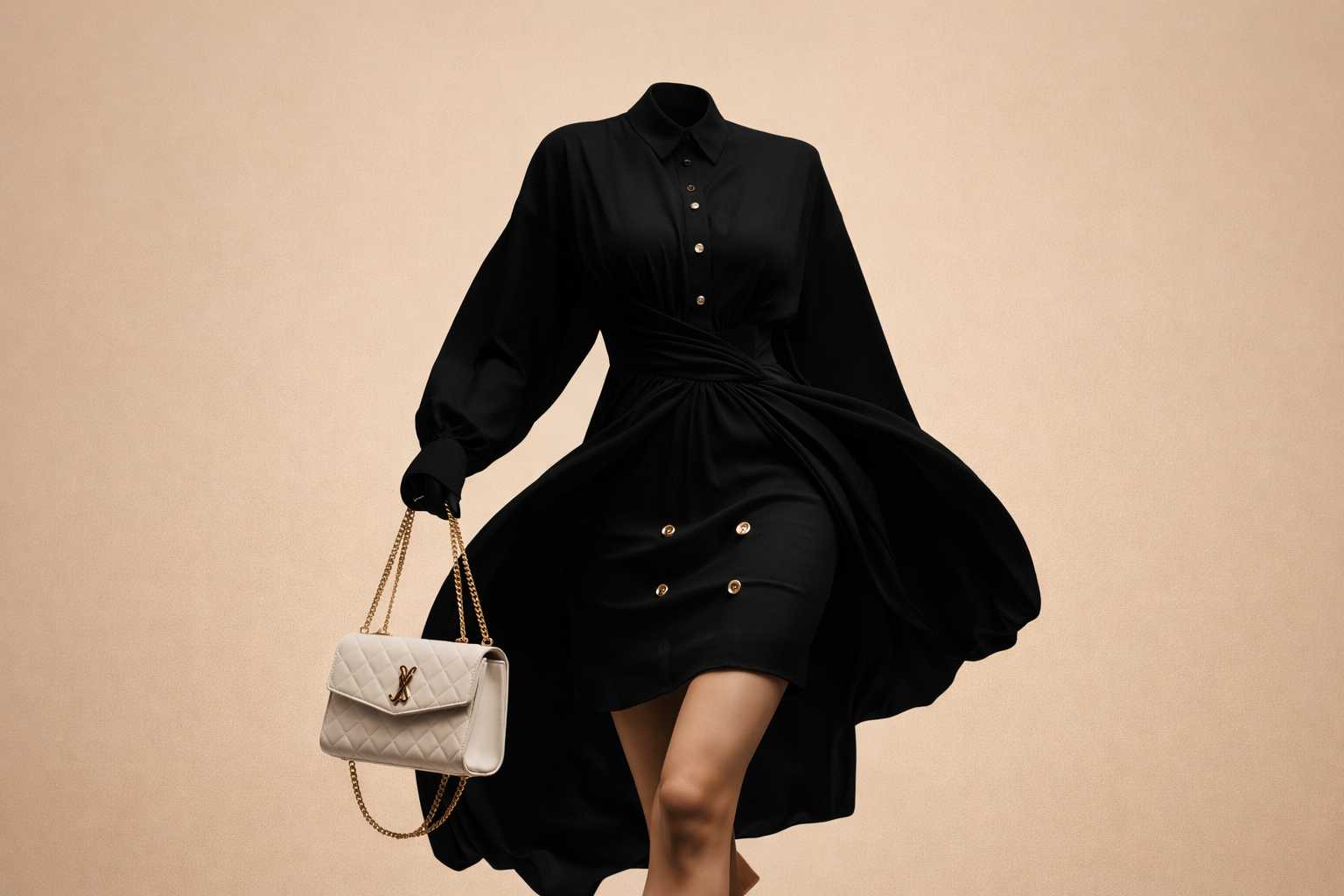 Livaani modern ethnic fashion homepage with full-bleed hero banner, kurti category grid and bespoke tailoring section